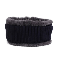 New Hat Bib Two-Piece Men's Knitted Hat Bib Autumn And Winter Plus Wool Cap Warm Woolen Hat