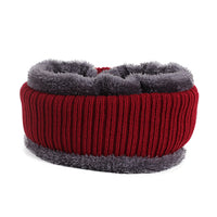 New Hat Bib Two-Piece Men's Knitted Hat Bib Autumn And Winter Plus Wool Cap Warm Woolen Hat