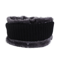 New Hat Bib Two-Piece Men's Knitted Hat Bib Autumn And Winter Plus Wool Cap Warm Woolen Hat