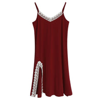Lace Stitching Sexy Suspender Nightdress Skin-friendly Pajamas