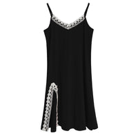 Lace Stitching Sexy Suspender Nightdress Skin-friendly Pajamas