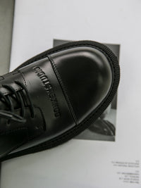Casual Black Thick-heeled Shoes With Thick Soles And Big Toe Straps