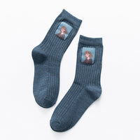 Little Girl Pattern Socks Women