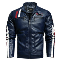 Men'S Leather Clothing Tide Motorcycle Leather Jacket Washed Plus Cotton Leather Jacket