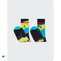 INFLATION Cool Socks For Men Street Style Multicolor Tie Dye Socks With Embroidery All-match Sport Socks Unisex