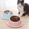 Domestic Stainless Steel Non-Slip Tilting Cat Bowl