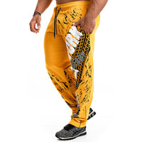 Pure Cotton Big Leg Pants Men's Sports Fitness Pants