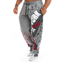 Pure Cotton Big Leg Pants Men's Sports Fitness Pants