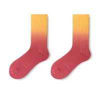 Gradient Color Tie-dye HipHop Men And Women Socks