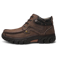 Large Size High-top Leather Boots Increase Martin Boots