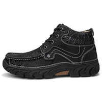 Large Size High-top Leather Boots Increase Martin Boots