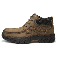 Large Size High-top Leather Boots Increase Martin Boots