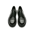 Casual Black Thick-heeled Shoes With Thick Soles And Big Toe Straps