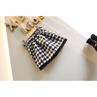 Autumn And Winter Clothes, Western Style, European And American Style Girls' Casual Suit, Girl's Small Fragrance Style Sub-Coat And Short Skirt Two-Piece Set