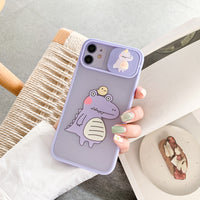 Stereo Crocodile Sliding Lens Phone Case