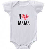 DERMSPE  Funny Super Mama Papa Printed Baby Romper New Fashion Boys Girls Jumpsuit Soft Short Sleeved O Neck Bodysuit 0-24M