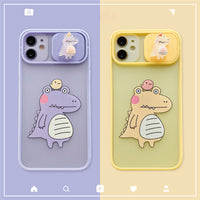 Stereo Crocodile Sliding Lens Phone Case