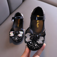 Casual Colorful Diamond Bowknot Children's Dance Shoes