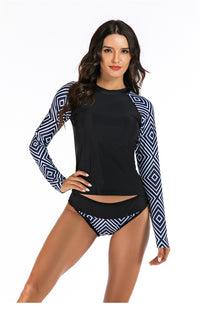 Long-Sleeved Surfing Suit, Sunscreen Split Triangle Diving Suit, Hot Spring Was Thin, Sports And Leisure Models