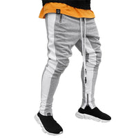 Long Trousers  Men's  Sports  Running  Double Pocket Zipper Pants