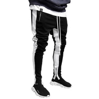 Long Trousers  Men's  Sports  Running  Double Pocket Zipper Pants