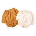 Summer Childrens Clothing Korean Girl Cotton Suit summer Baby Long-Sleeved Home Wear Childrens Casual Pajamas Suit