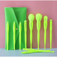 Makeup Brush Set 10 Candy Color Eyeshadow Blush Loose Powder High Gloss Repair Brush Foundation Beauty Tools Full Set