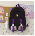 Student Schoolbag Junior High School Student Backpack Campus College Hit Color Korean High School Backpack