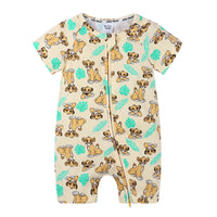 Baby Clothes Ins Summer Cotton Short-Sleeved Newborn Jumpsuit For Men And Women Baby Romper