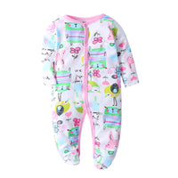 Newborn Baby Foot-Wrapped Long-Sleeved Crawling Clothes
