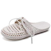 Summer Wear Student Fashion Korean Style Lace Slippers Hole Shoes Cool Breathable Women Wear Baotou Casual Slippers Women