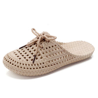 Summer Wear Student Fashion Korean Style Lace Slippers Hole Shoes Cool Breathable Women Wear Baotou Casual Slippers Women