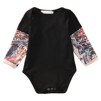 European And American Stitching Fashion Baby One-piece Romper