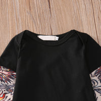European And American Stitching Fashion Baby One-piece Romper