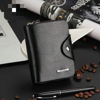 Baellerry New Men's Buckle Wallet Fashion Zipper Short Bag Multifunctional Card Bag Coin Purse Wholesale