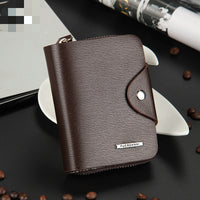 Baellerry New Men's Buckle Wallet Fashion Zipper Short Bag Multifunctional Card Bag Coin Purse Wholesale
