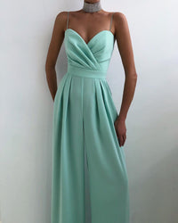 Minimalist Jumpsuit With Waist Straight And Mopping