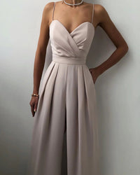 Minimalist Jumpsuit With Waist Straight And Mopping