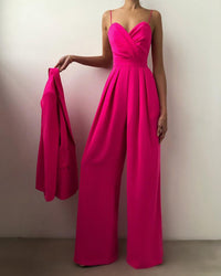 Minimalist Jumpsuit With Waist Straight And Mopping