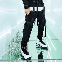 Guochao Functional Wind Streamer Overalls Men's Trousers Tide Brand