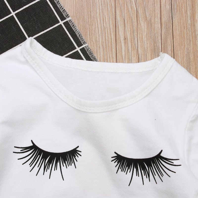 Pudcoco Girl Set 6M-4Y  Kid Baby Girls Eyelash Tops T-shirt Pants Leggings Outfits Set Clothes