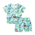 Baby Thin Cotton Suit Boys And Girls Short-sleeved Shorts Two-piece Suit