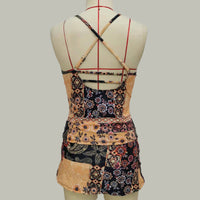 Small Floral Color Matching Halter Vest Suit European And American Slim Body Swimsuit
