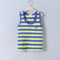 Summer Boys' Vests, Cotton Children's Vests, Big Children's Summer Striped Baby Vests, Stretch Cotton