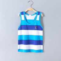 Summer Boys' Vests, Cotton Children's Vests, Big Children's Summer Striped Baby Vests, Stretch Cotton