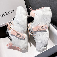 Korean Style Student Sports Shoes Women Running Street Shoes K05 Full Leather