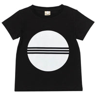 Black And White Short-Sleeved T-Shirts For Boys And Girls