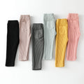Threaded Leggings Autumn Girls Children Baby Pit Pants Children'S Trousers