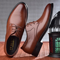 Men's Business Suits British Leather Shoes