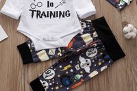 Baby Suit Autumn Spring Autumn Romper Pants Hat 3 Piece Set